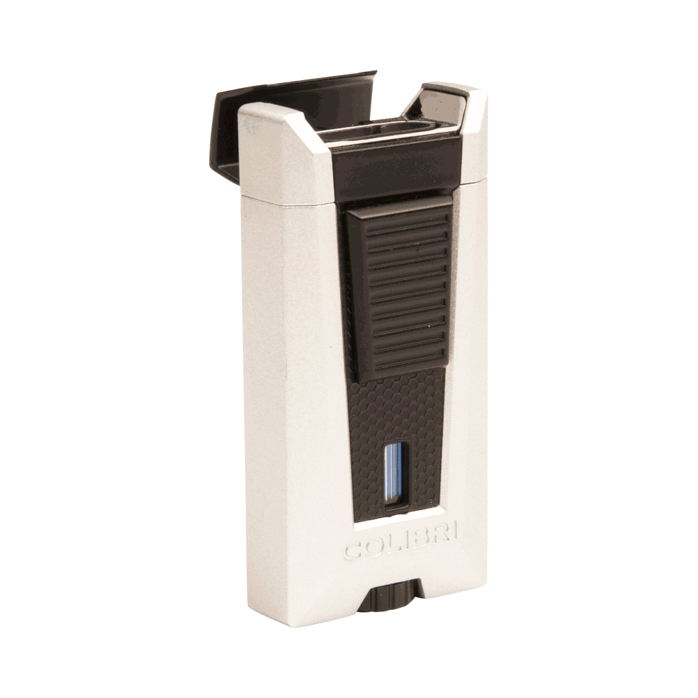 Stealth 3 Triple Flame Silver/Black Lighter, , cigars